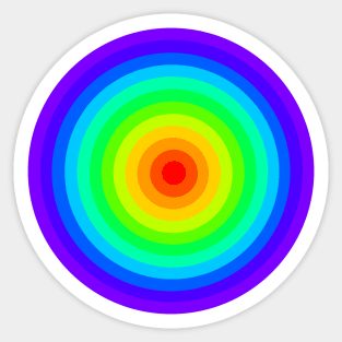 Rainbow Coloured Circles Sticker